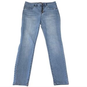 d. jeans Light Blue Button Fly Skinny Jeans Size 8
